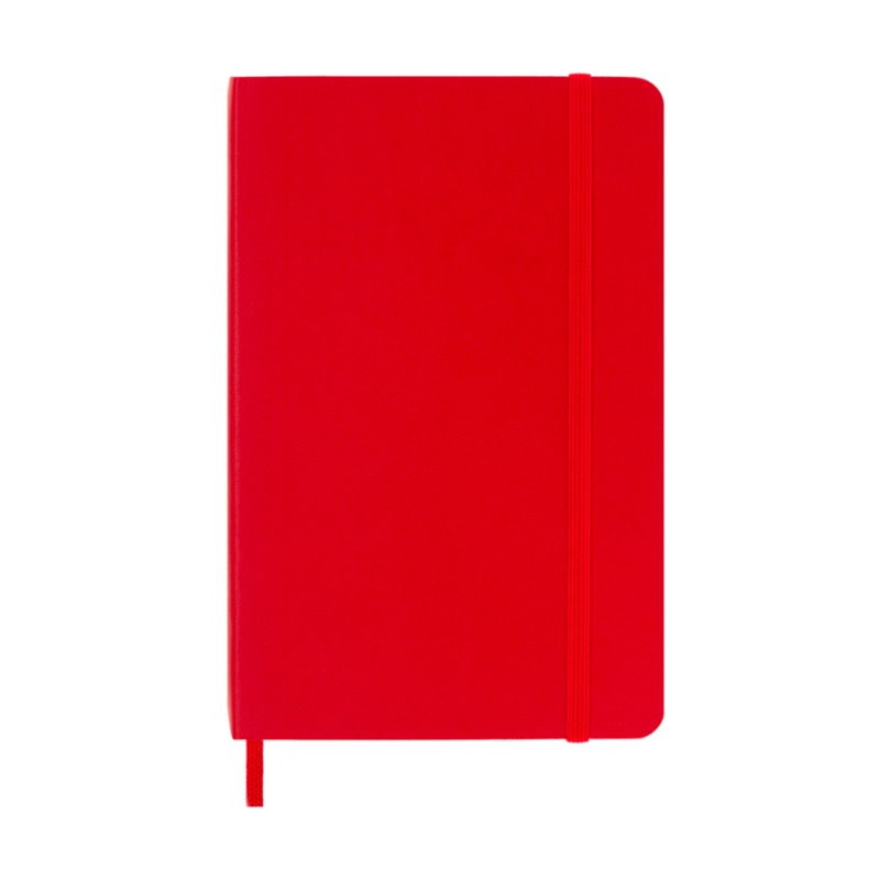 Moleskine Classic Colored Pocket Softcover Plain Notebook - Scarlet Red