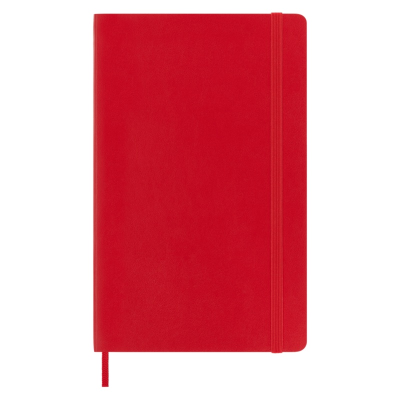 Moleskine Large Softcover Classic Squared Notebook - Scarlet Red