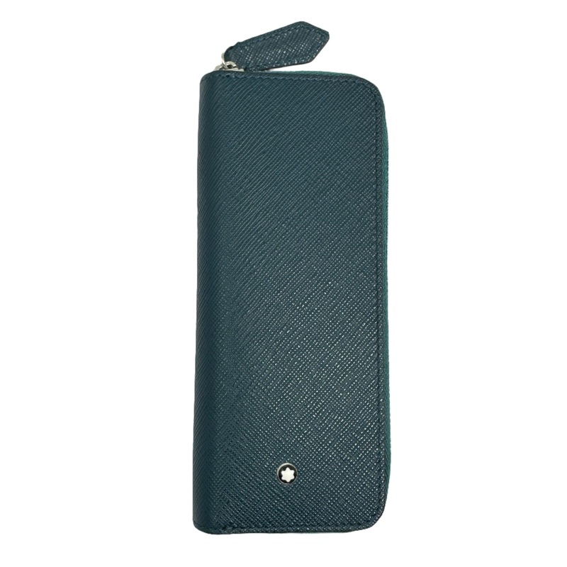 Montblanc 2-Pen Zippered  Pouch - Cypress Blue (Sartorial)