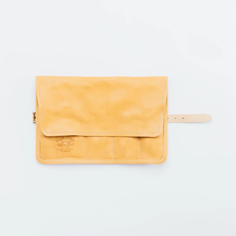 The Superior Labor Leather Roll Pen Case - Natural