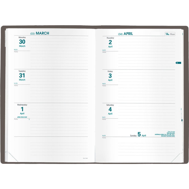 Quo Vadis 2025 Hebdo Weekly Planner - Texas Chocolate