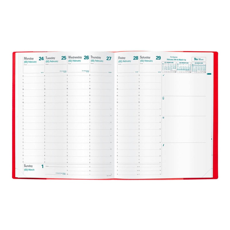 Quo Vadis 2025 President Vertical Weekly Planner - Texas Blue