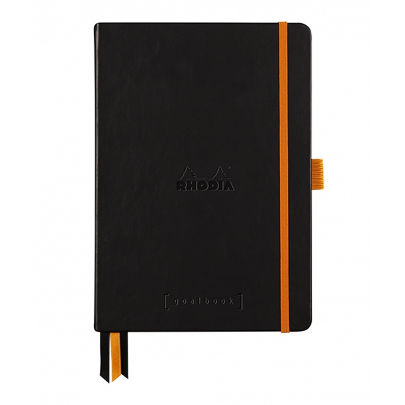 Rhodia Goal Book A5 Hardcover - Black with White Paper (Dotted)