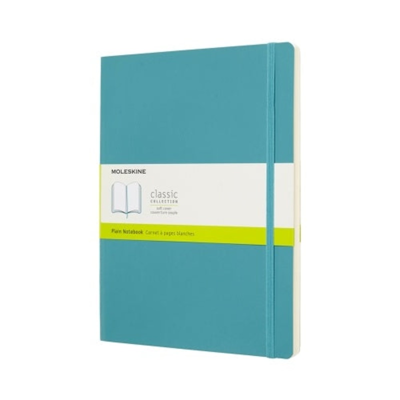 Moleskine Classic Colored X-Large Hardcover Ruled Notebook - Reef Blue