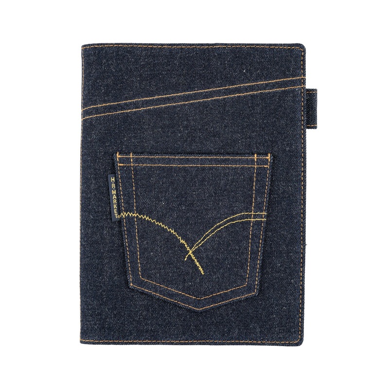 Hobonichi A5 Cousin 5-Year Cover Only - Hollywood Ranch Market: Indigo Jeans Pocket