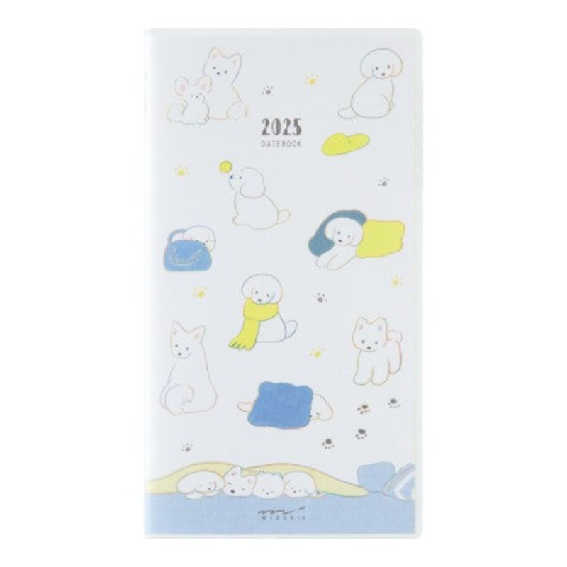 Midori 2025 B6 Slim Pocket Diary - Dog