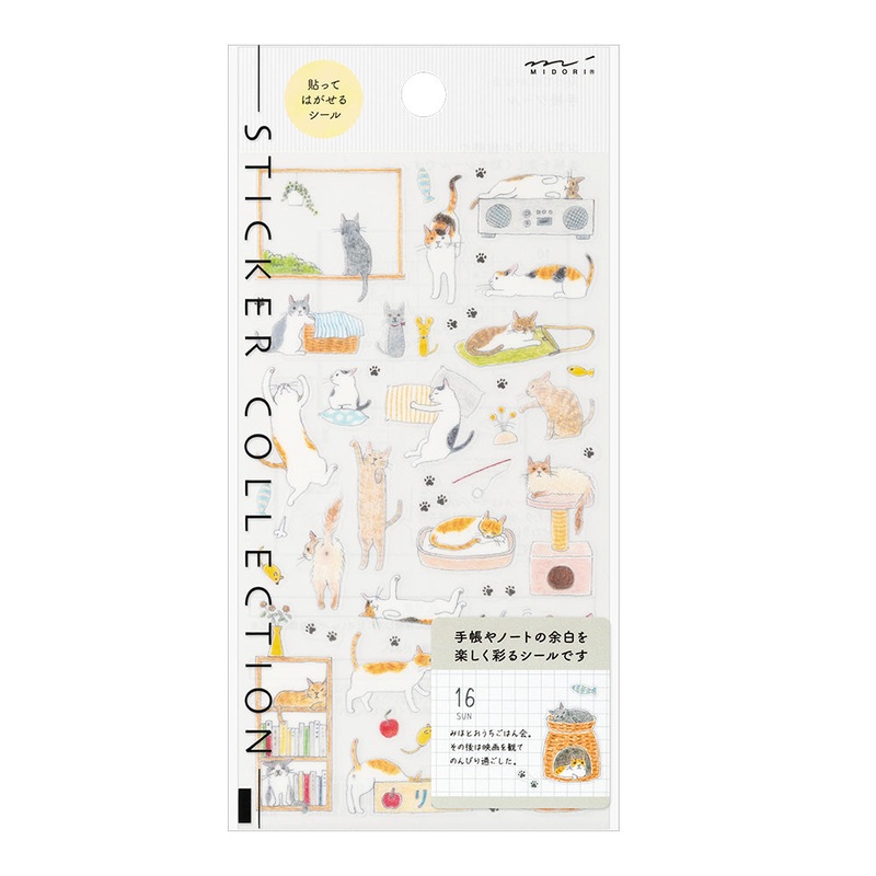Midori Stickers - M Cat