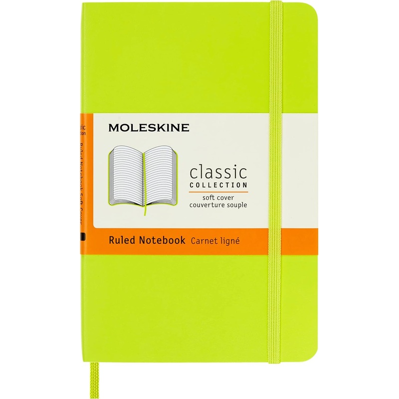 Moleskine Pocket Softcover Classic Ruled Notebook - Lemon Green