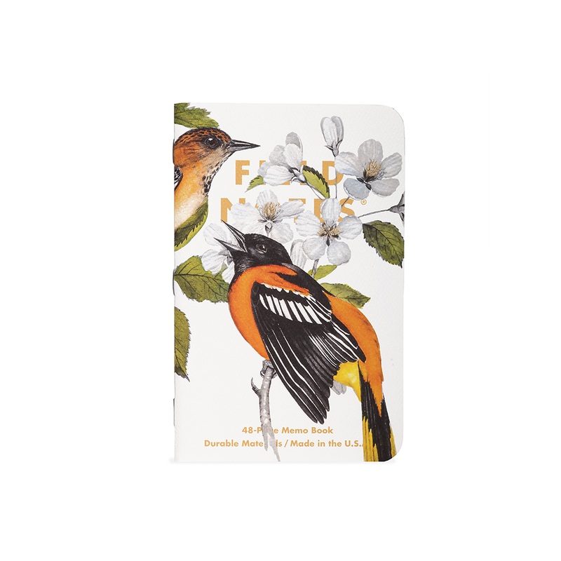 Field Notes Quarterly Edition Notebook - Birds and Trees of North America Series B: Pine Grosbeak, Baltimore Oriole, Sulphurbelly Flycatcher (3-Pack)