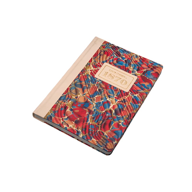 Galen Leather 1870 Marbled A5 Blank Notebook - Molten Lava (Tomoe River Paper)