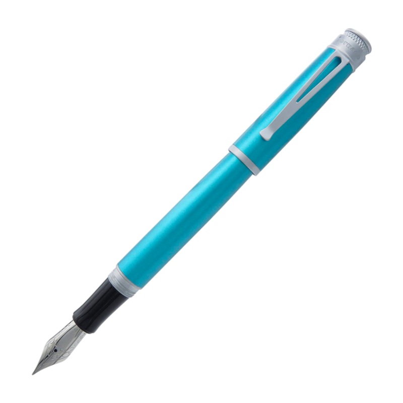 Retro 51 Tornado Fountain Pen - Frosted Metallic Aquamarine (Discontinued)