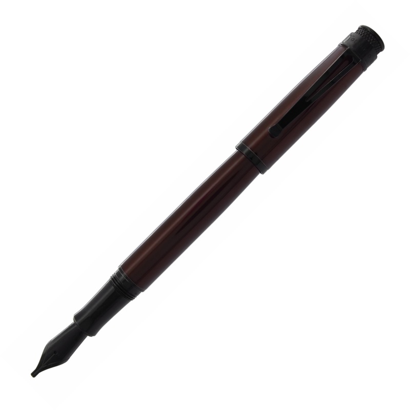 Retro 51 Tornado Stealth Lacquer Fountain Pen - Black Cherry