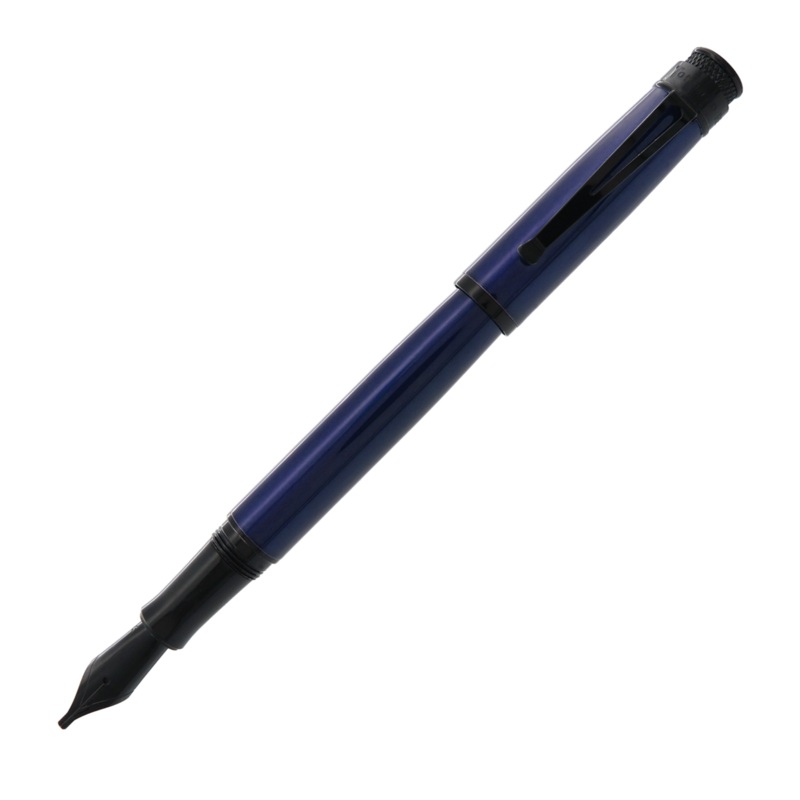 Retro 51 Tornado Stealth Lacquer Fountain Pen - Blue Black