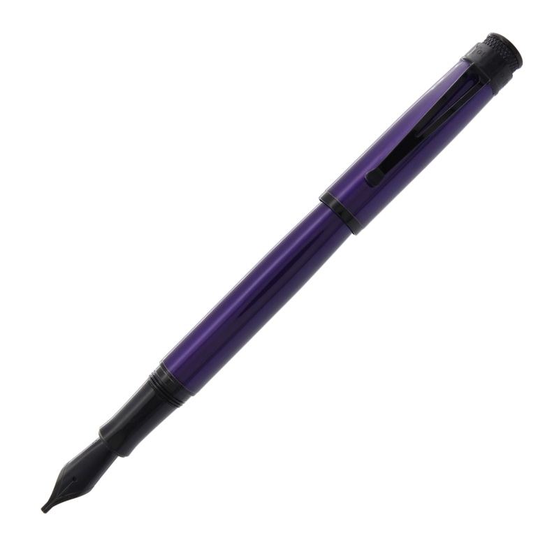 Retro 51 Tornado Stealth Lacquer Fountain Pen - Midnight Purple