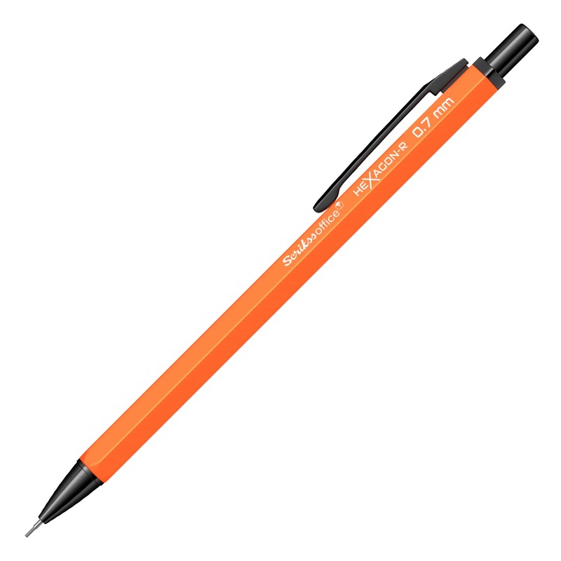 Scrikss Hexagon .7mm Mechanical Pencil - Orange