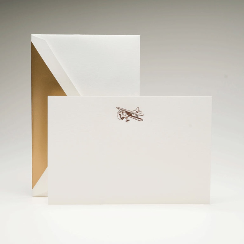 Crane Biplane Card (10 ea)
