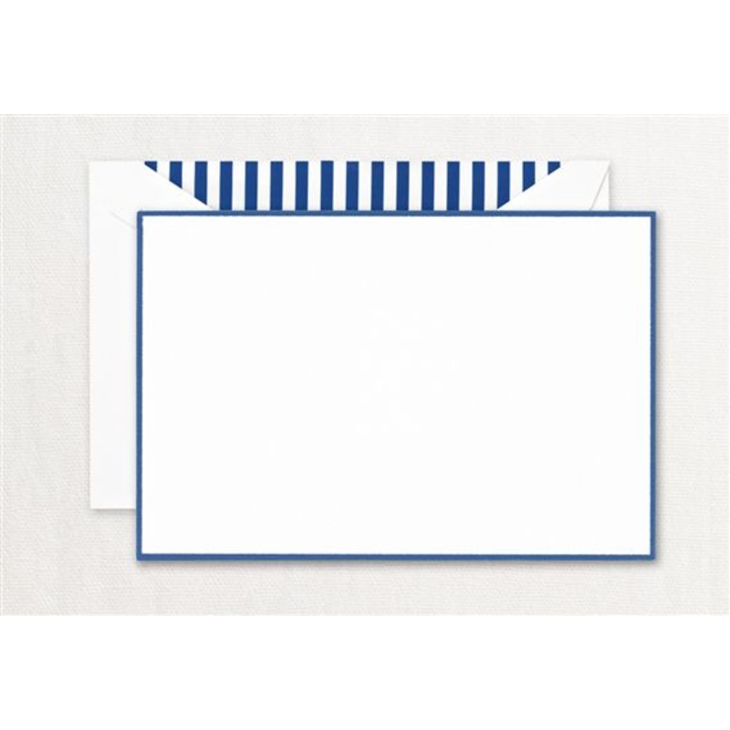 Crane Regent Blue Bordered Cards (10 ea)