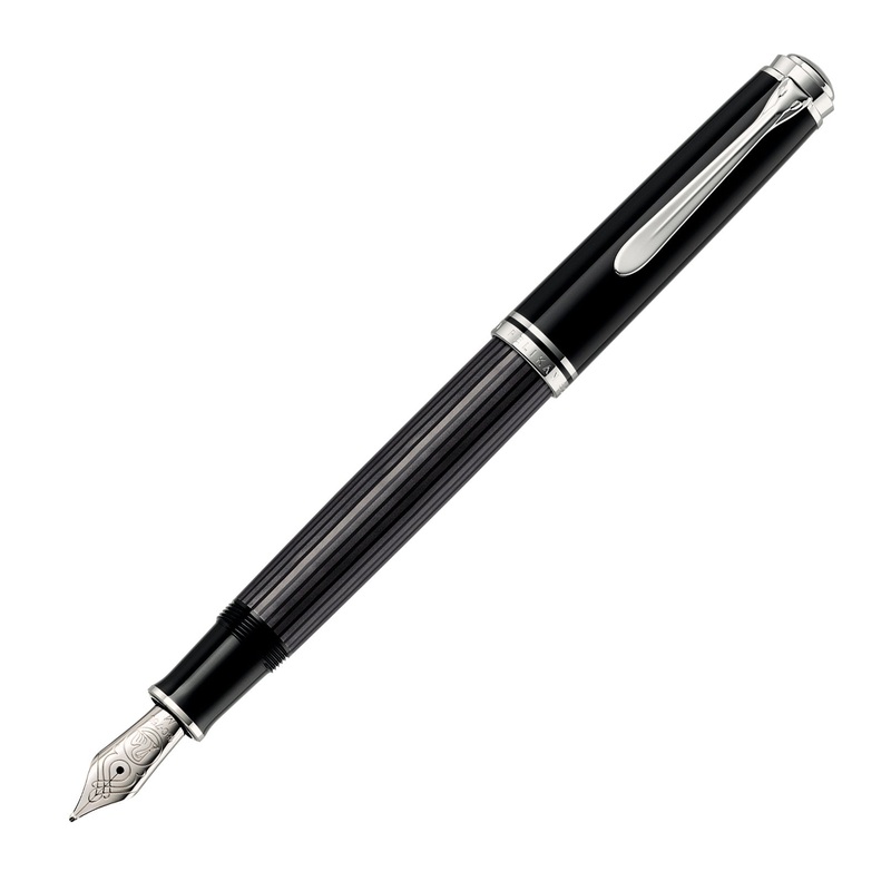 Pelikan Souvern M805 Fountain Pen - Stresemann Anthracite Stripes