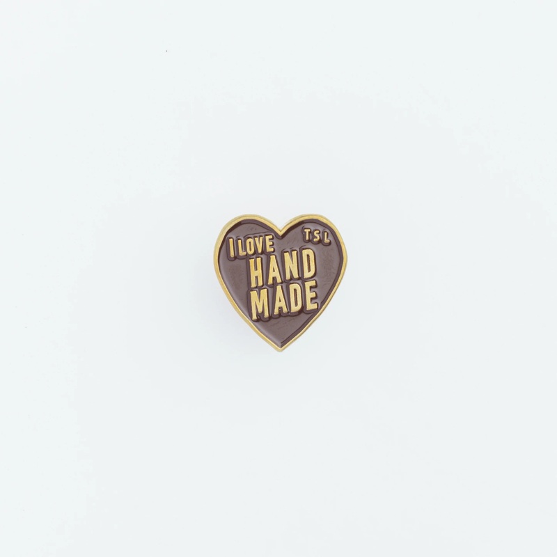 The Superior Labor Heart Logo Pin - Chocolate