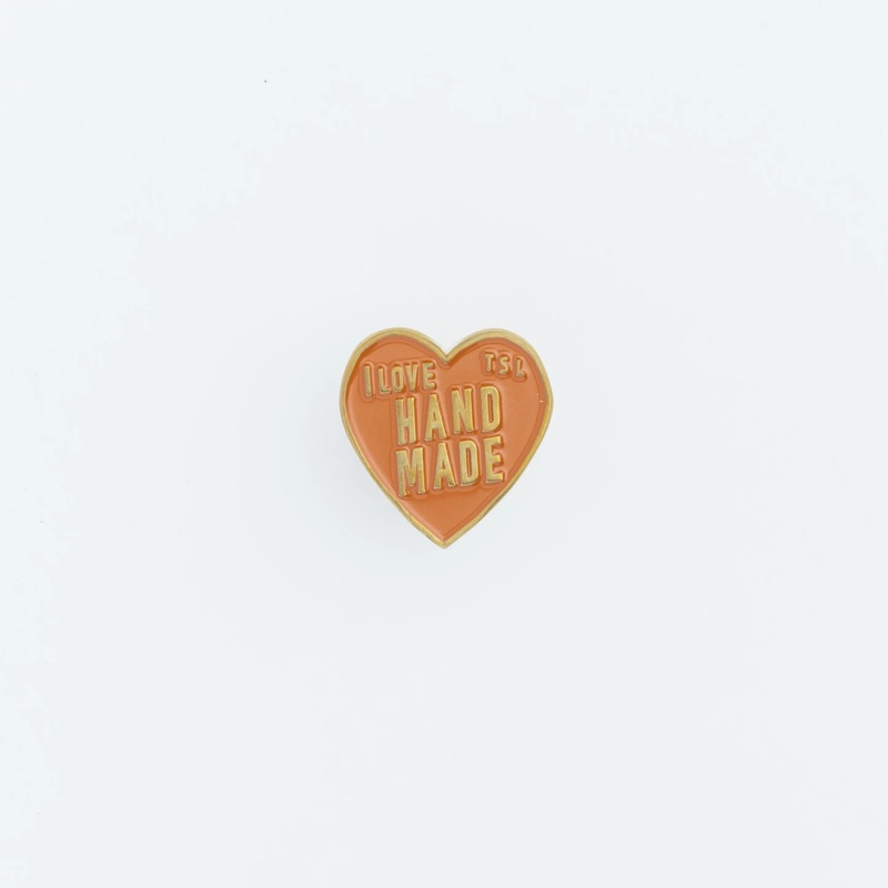 The Superior Labor Heart Logo Pin - Light Brown