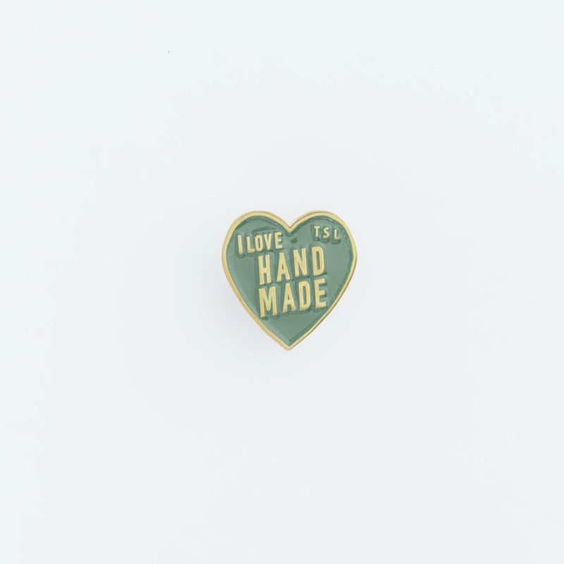 The Superior Labor Heart Logo Pin - Moss Green