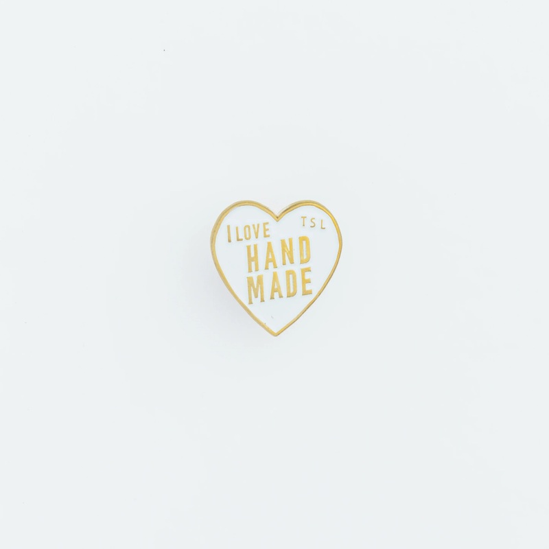 The Superior Labor Heart Logo Pin - White