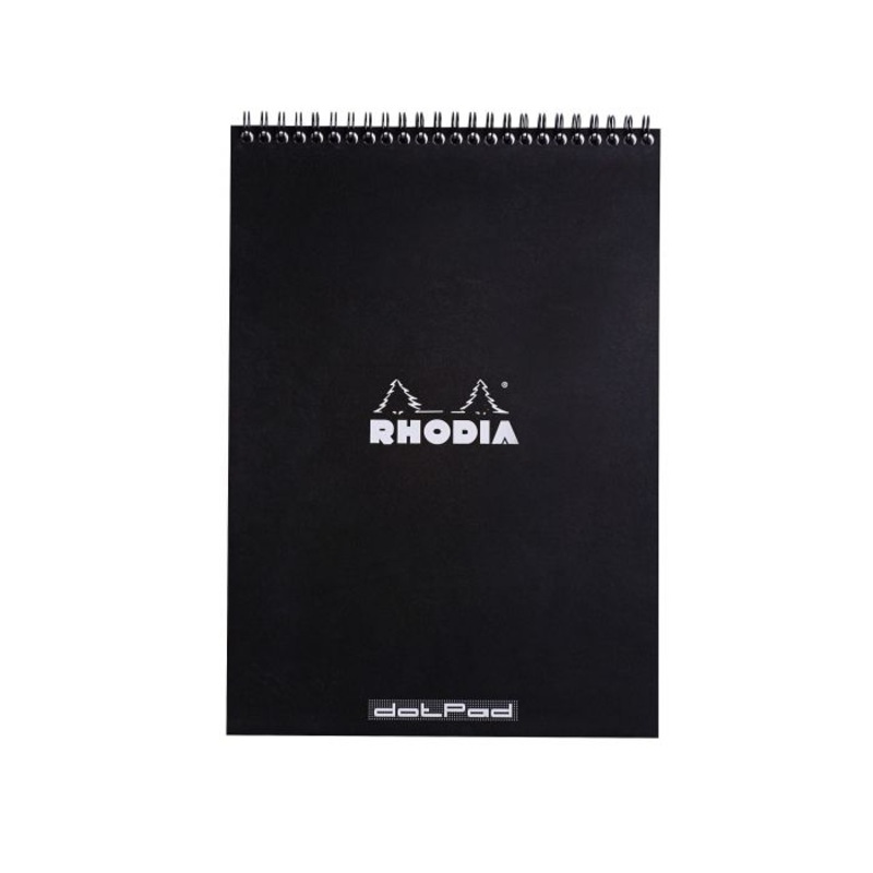 Rhodia #18 Black Top Wirebound Dot Pad