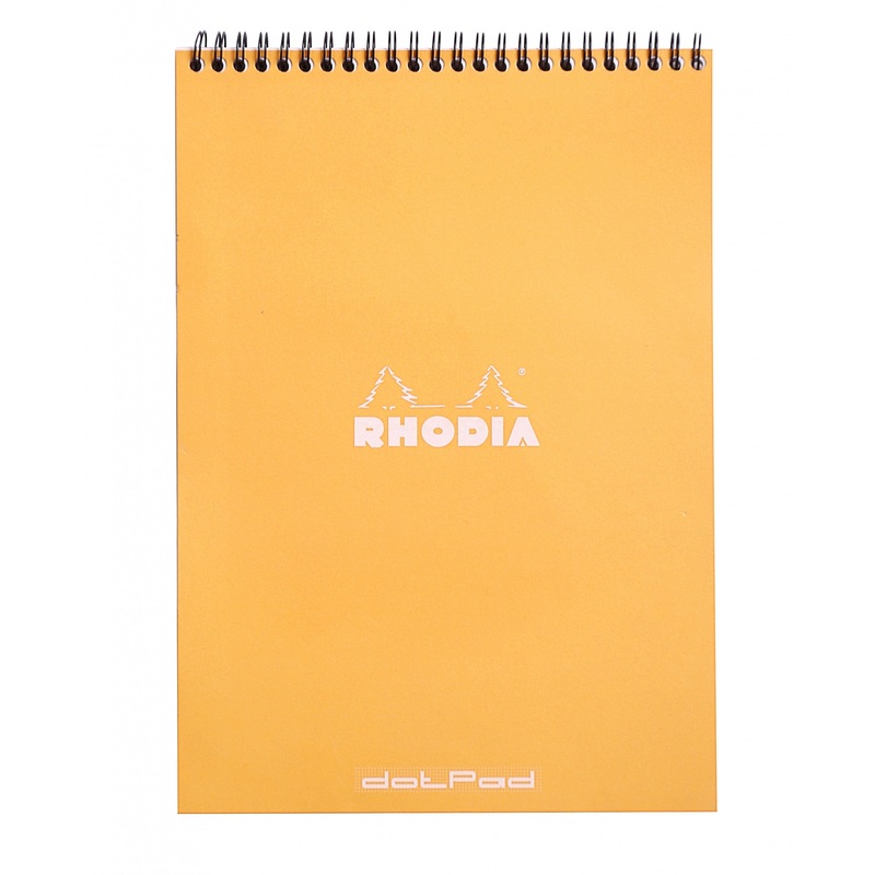 Rhodia #18 Orange Top Wirebound Dot Pad