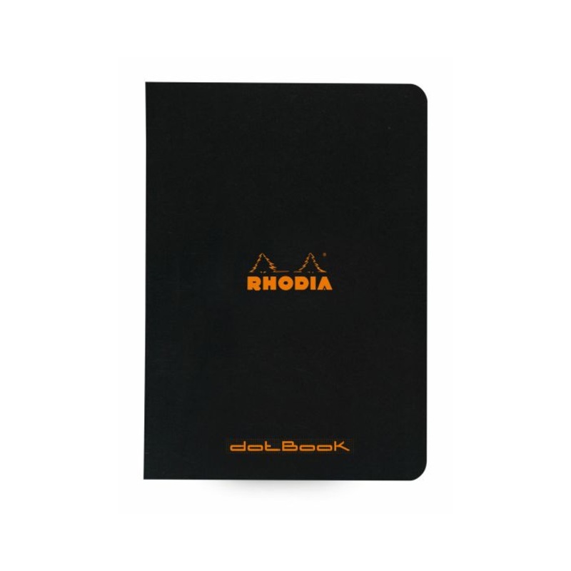 Rhodia Classic Side Staplebound Notebook 6 x 8 1/4- Black, Dot