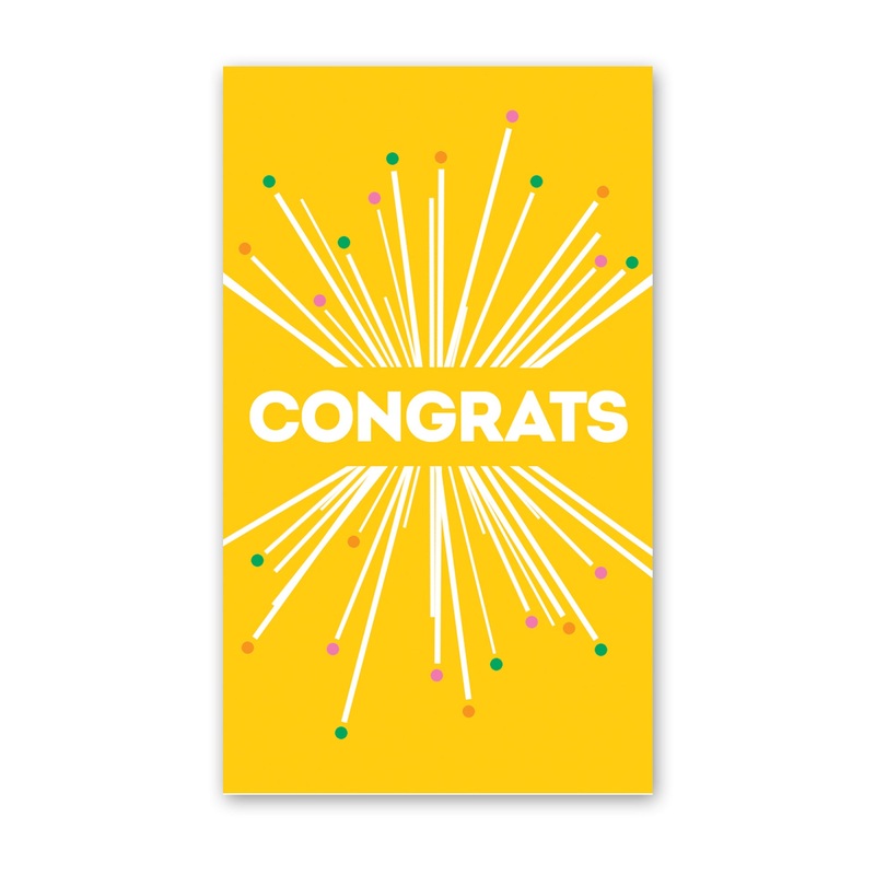 Rock Scissor Paper Mini Card - Congrats Starburst