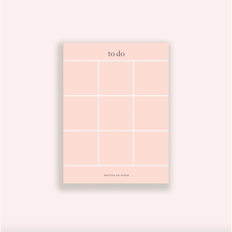 Smitten On Paper Peony Grid Chunky Pad
