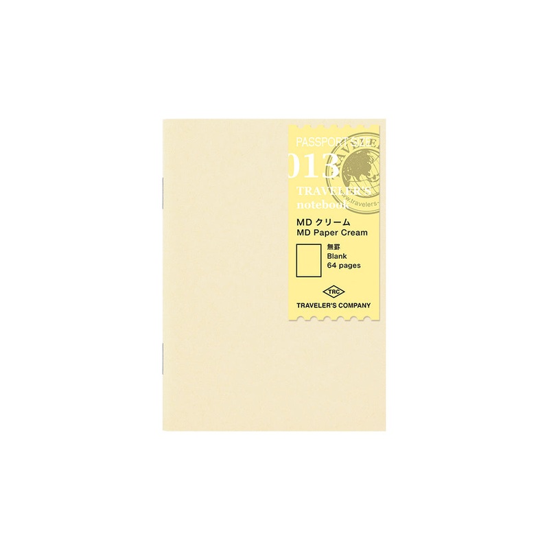 TRAVELER'S COMPANY 013 Passport Sized Refill - Cream Blank