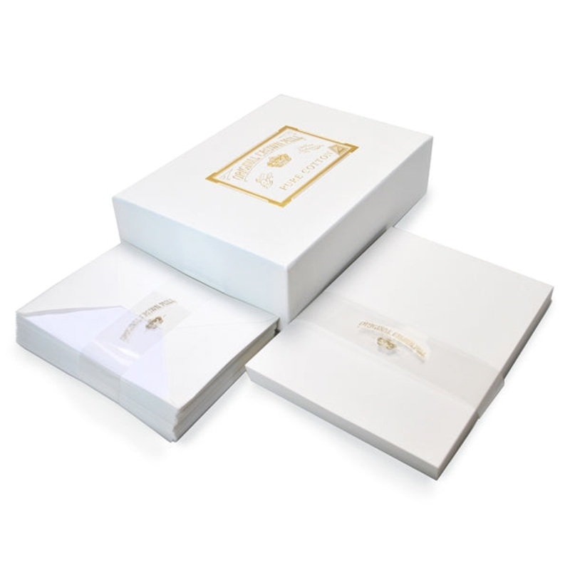 Original Crown Mill Pure Cotton Correspondence Presentation Box- 5.75"x8.25"