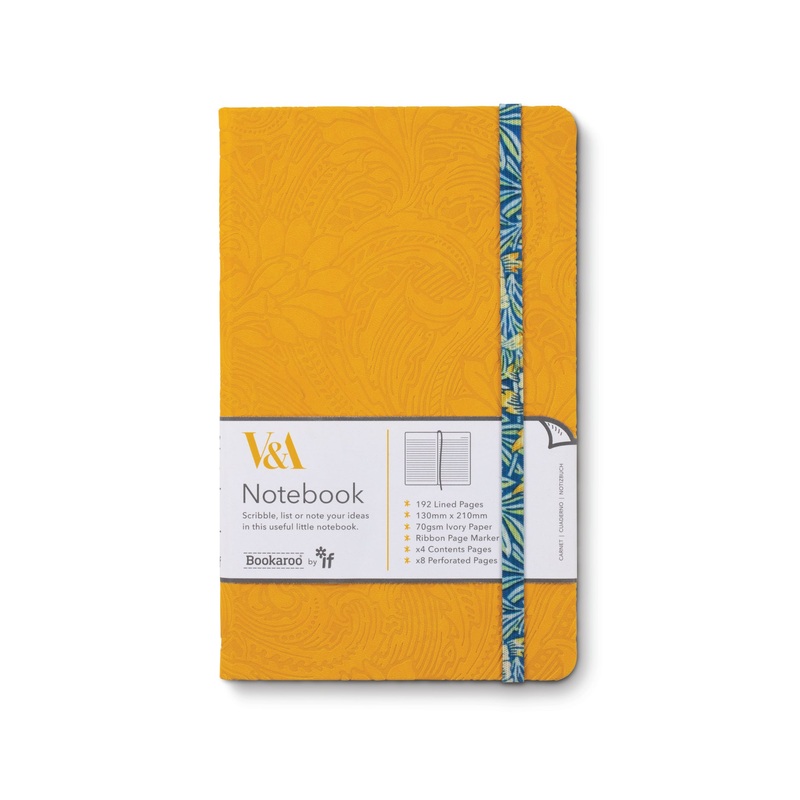 If V&A Bookaroo A5 Notebook- Morris Tulip & Willow
