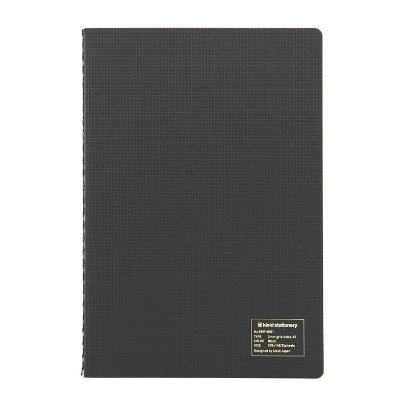 Kleid 2mm Grid Notes A5- Black