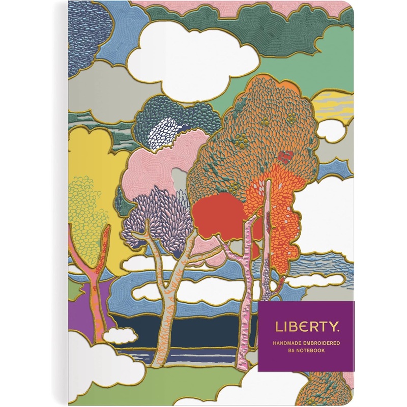 Liberty - Handmade Embroidered Notebook B5 - Ianthe Bloom