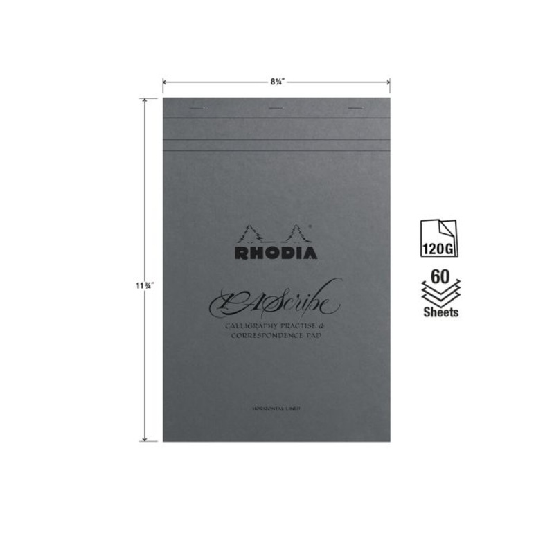 Clairefontaine A4+ PAScribe Pad- Grey Paper