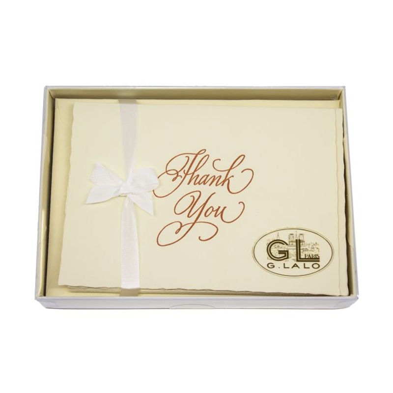G. Lalo Thank You Gift Box 4  x 6- Ivory