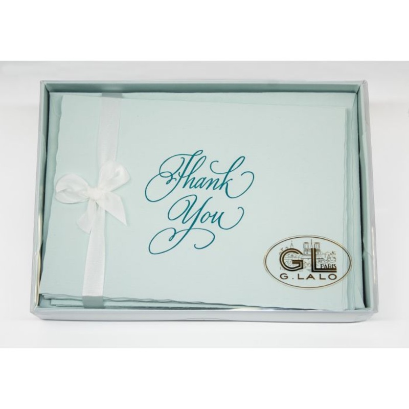 G. Lalo Thank You Gift Box 4  x 6- Turquoise