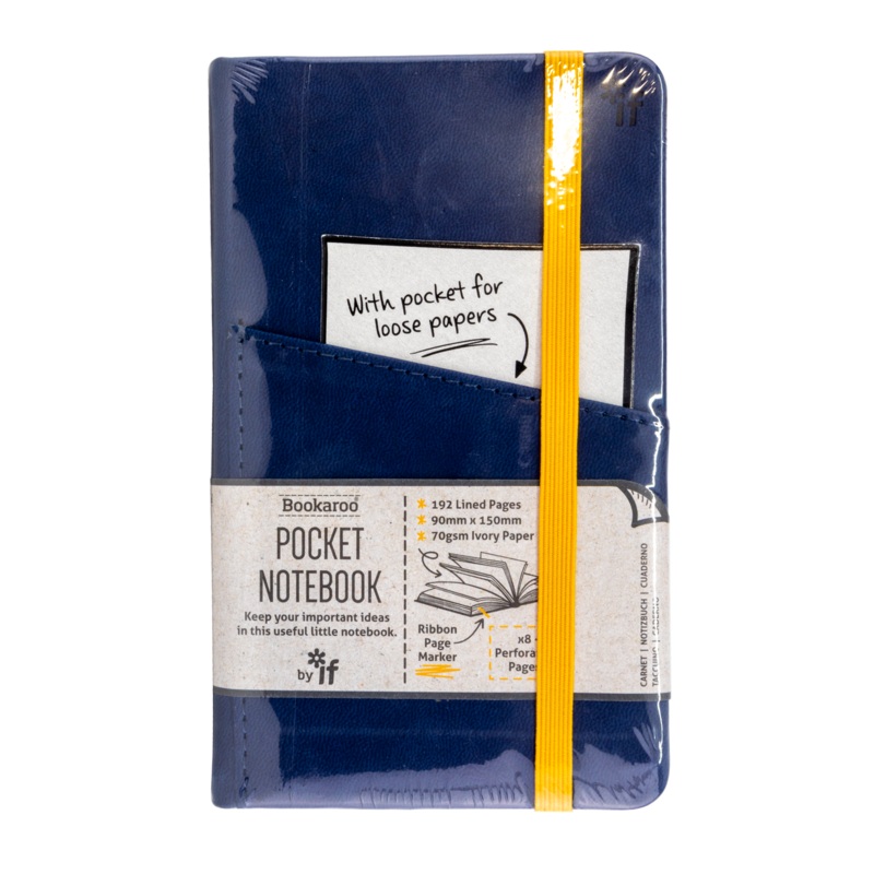 If Bookaroo  A6 Pocket Notebook - Navy