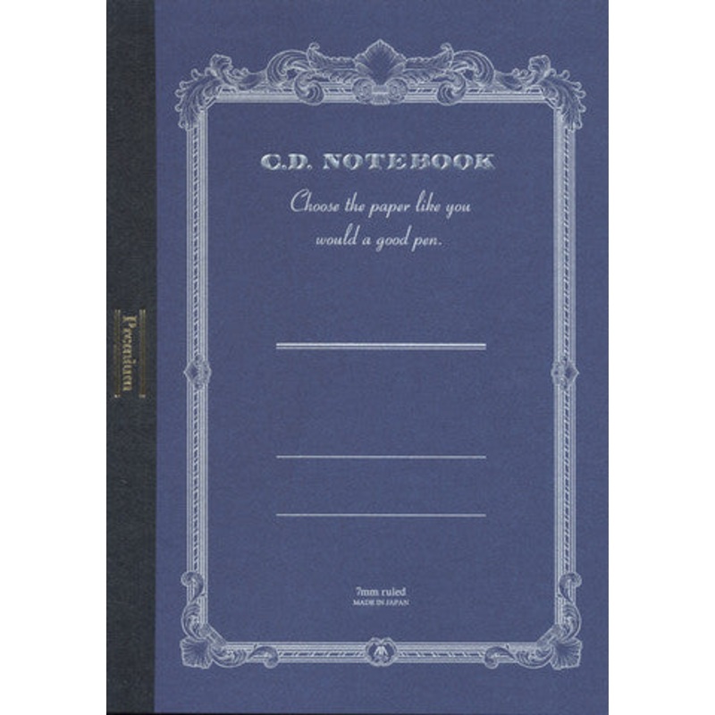 APICA Premium CD A5 Notebook- Navy 7mm Ruled