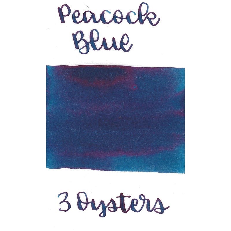 3 Oysters Ink - Delicious Peacock Blue