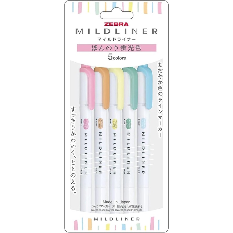 Zebra Highlighter Fluorescent Colors