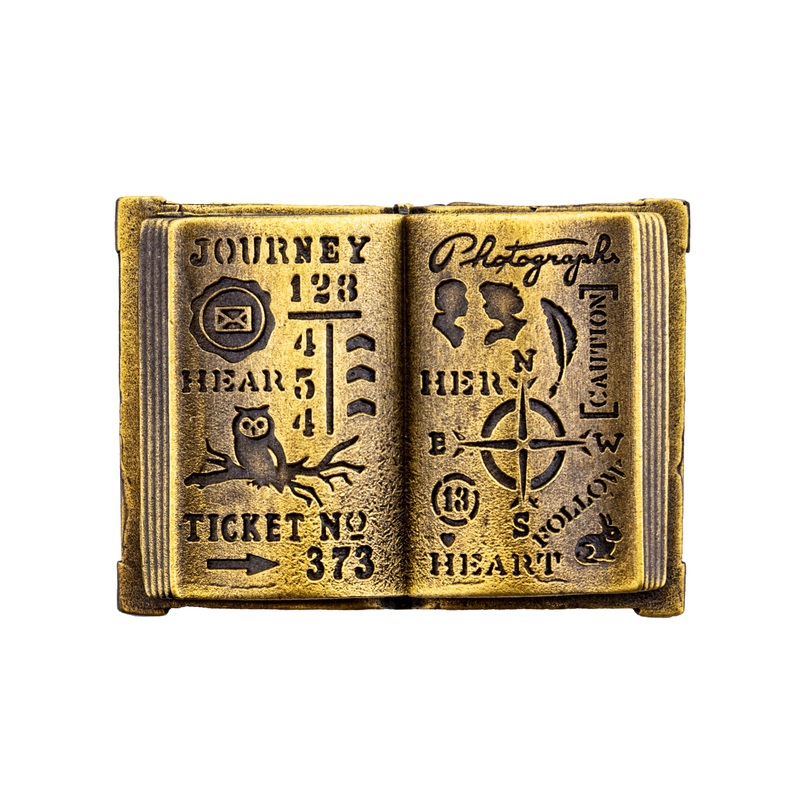 UY Design "Follow Your Heart" Brass Book Pen Stand