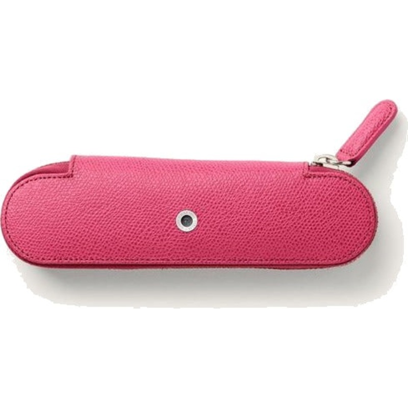 Graf von Faber-Castell Leather Standard case for 2 pens with zipper Epsom, Electric Pink