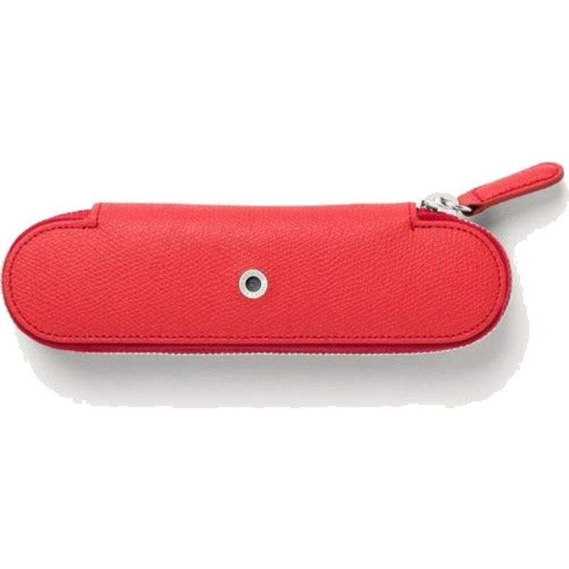 Graf von Faber-Castell Leather Standard case for 2 pens with zipper Epsom, India Red