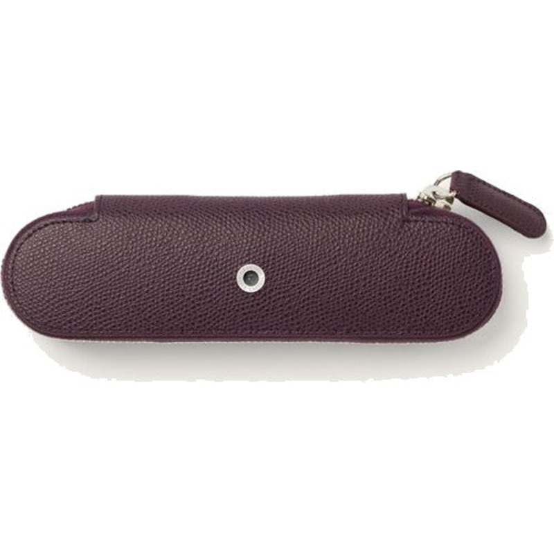 Graf von Faber-Castell Leather Standard case for 2 pens with zipper Epsom, Violet Blue
