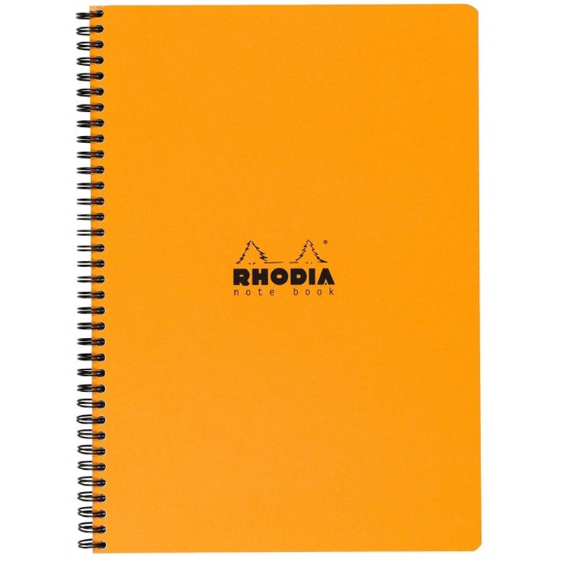 Rhodia A4 Wirebound Notebook - Orange, Graph with Margins