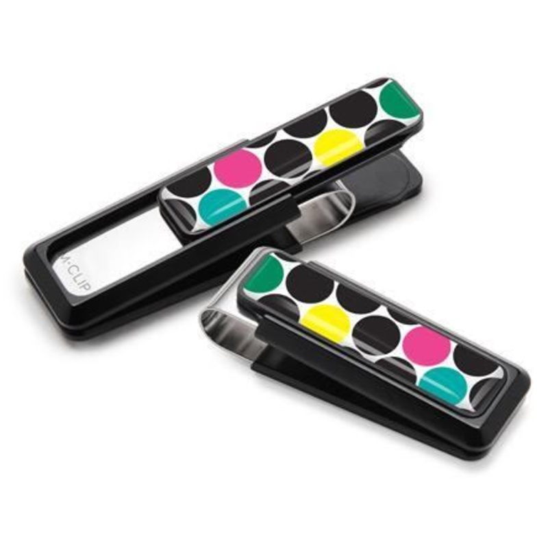 M-Clip Black with Polka Dot Inlay Money Clip