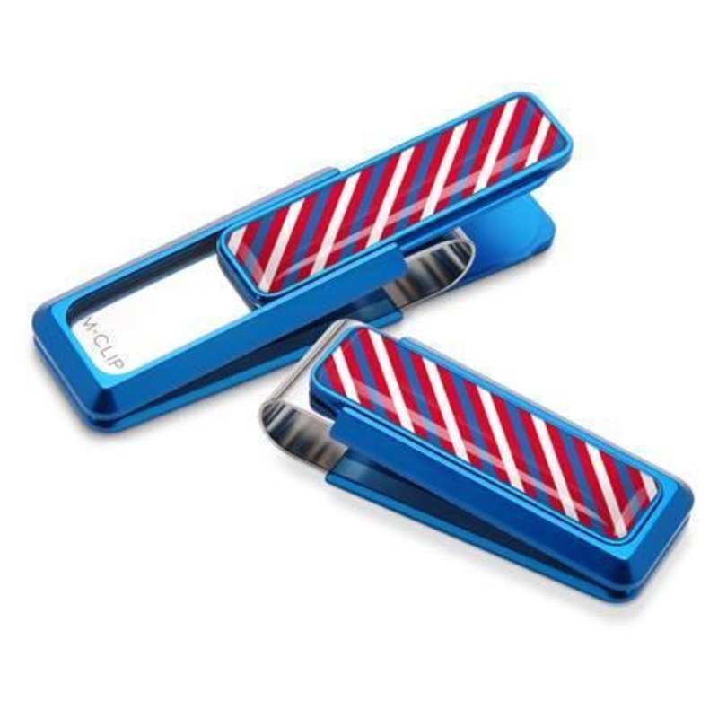 M-Clip Blue UV2 w/Red, White & Blue Money Clip